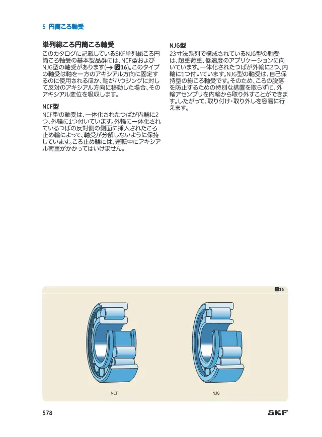 Single-Row Full Complement Cylindrical Roller Bearing on page 13 of SKF "SKF 円筒ころ軸受 (カタログ抜粋)"