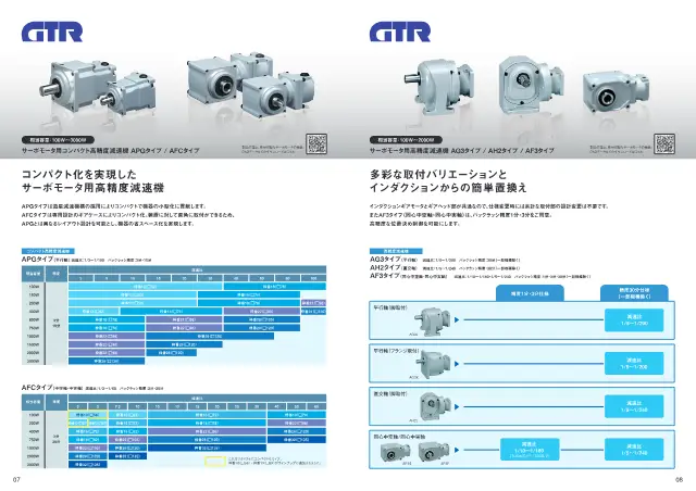 Redutor de alta precisão para servomotor, tipo AG3 na página 5 de "SERVO GEARBOXES GUIDE サーボモータ用減速機ガイド" de Nissei Co., Ltd.