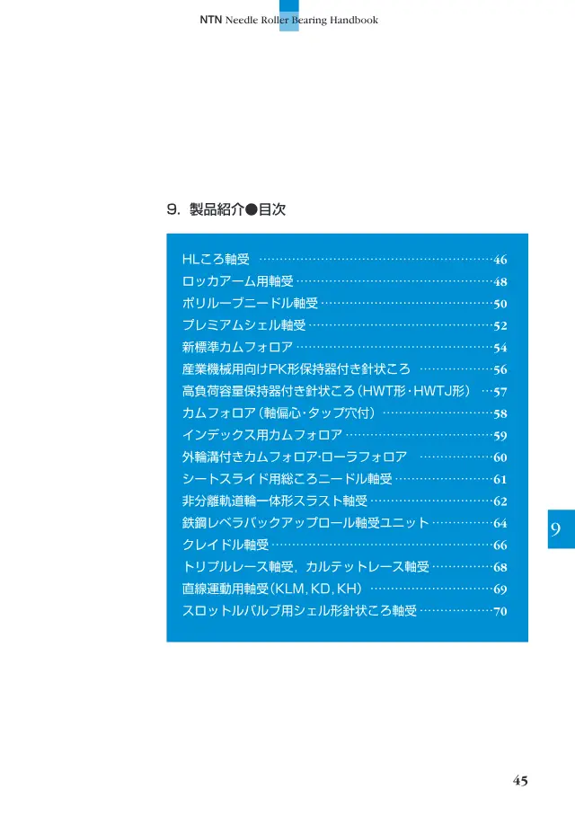 HL Roller Bearing on page 46 of NTN Corporation "ニードルローラベアリング ハンドブック"