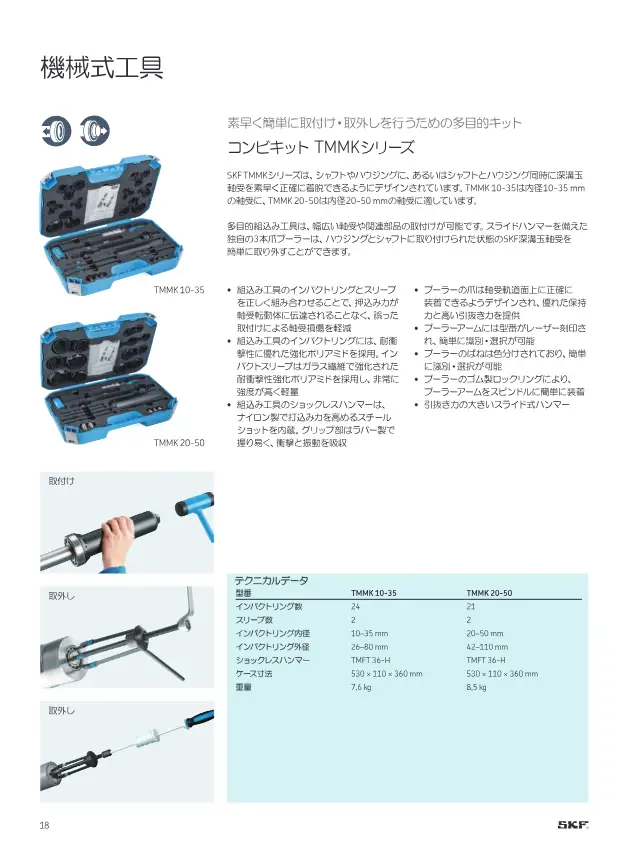 Combi Kit TMMK 10-35 on page 20 of SKF "SKFメンテナンス製品と潤滑製品"
