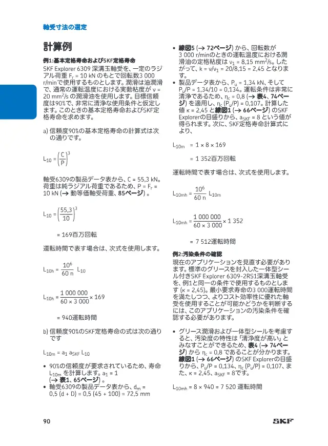 SKF Explorer 6309 on page 94 of SKF "転がり軸受"