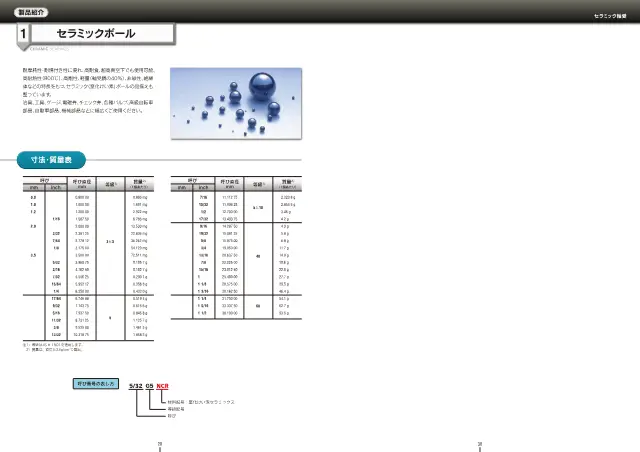 JTEKT株式会社《特殊環境用軸受シリーズ セラミック軸受》第16页（刊载陶瓷球（氮化硅））