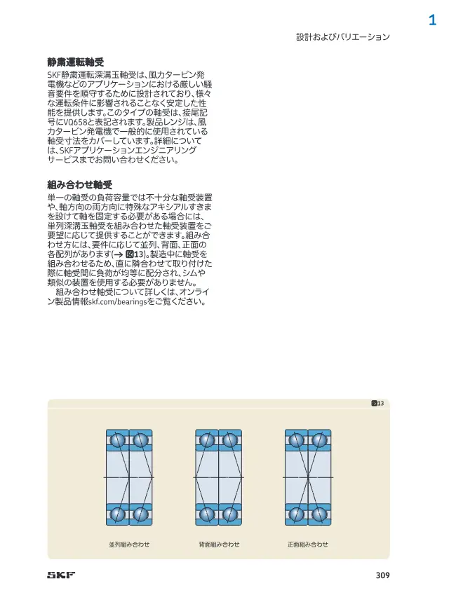 SKF Quiet Running Deep Groove Ball Bearing (VQ658) on page 16 of SKF "SKF 深溝玉軸受 製品カタログ(設計およびバリエーション)"